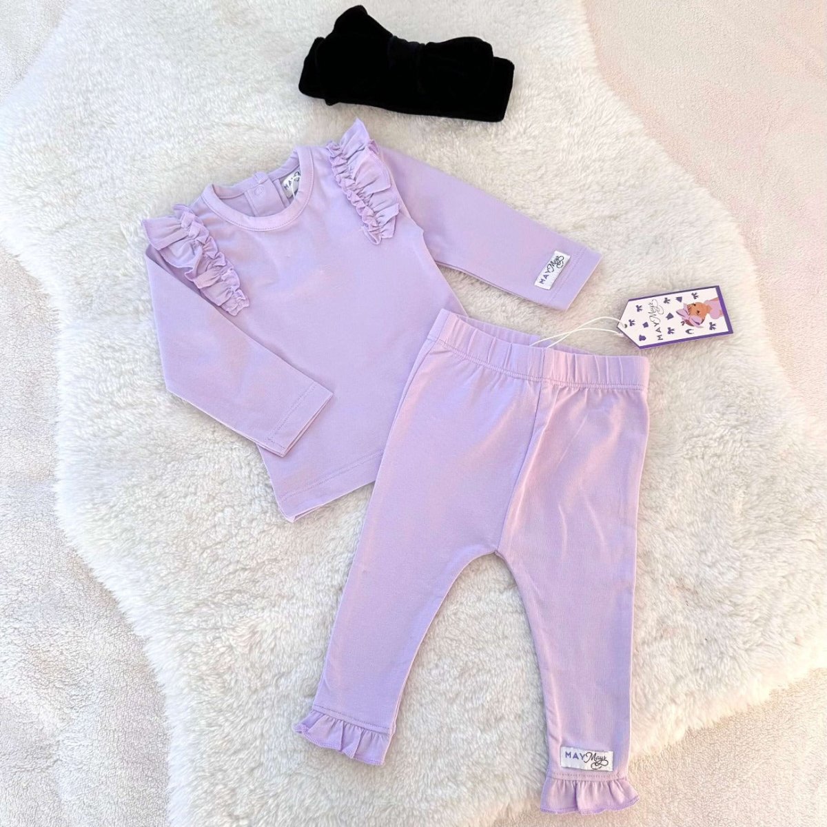 Lola ruffle setje lila
