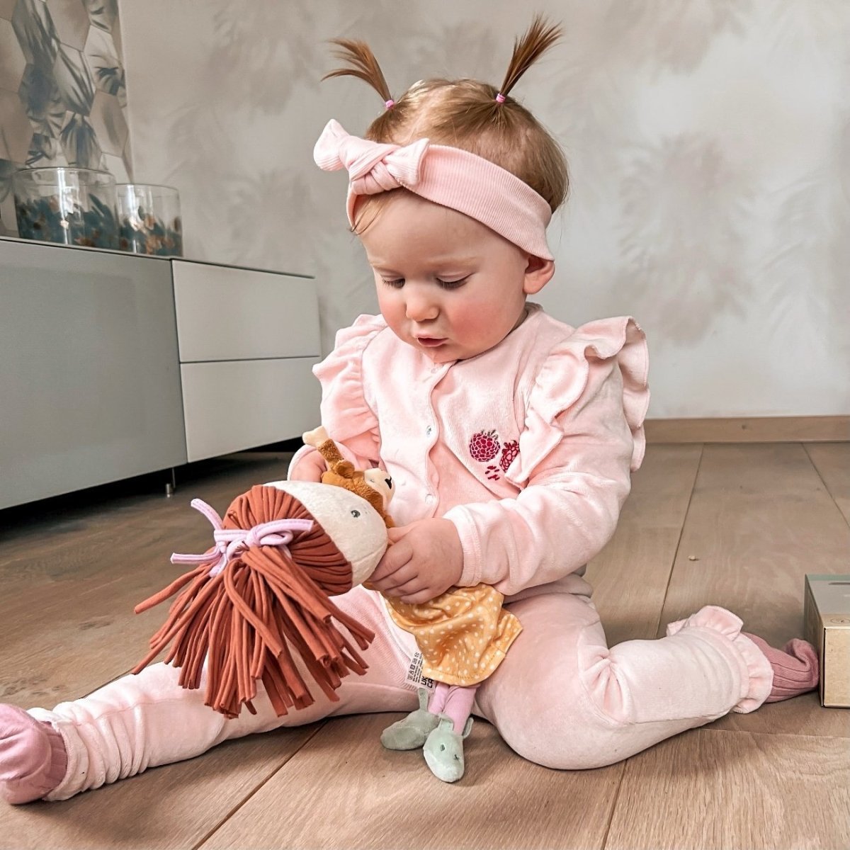 May Mays boxpakje Bella velvet ruffle roze