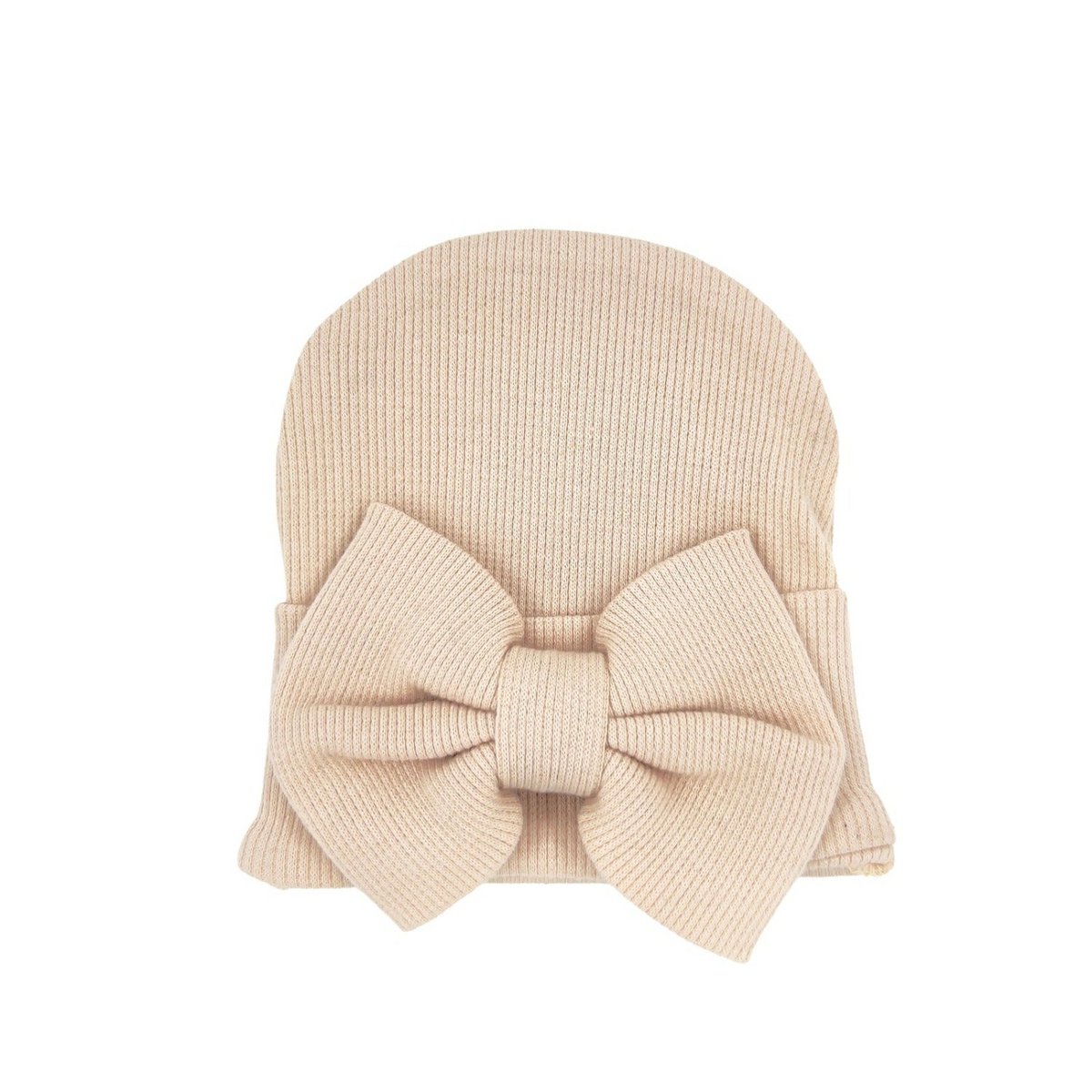 May Mays newborn mutsje Hailey rib beige