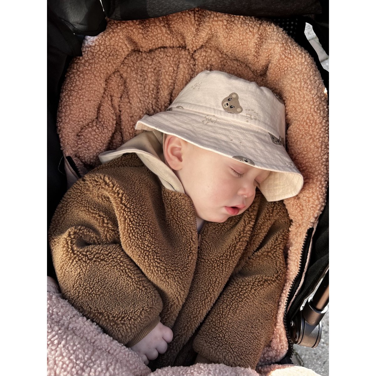 Teddy zonnehoedje | Beertjes Beige | 0-2 jaar | May Mays