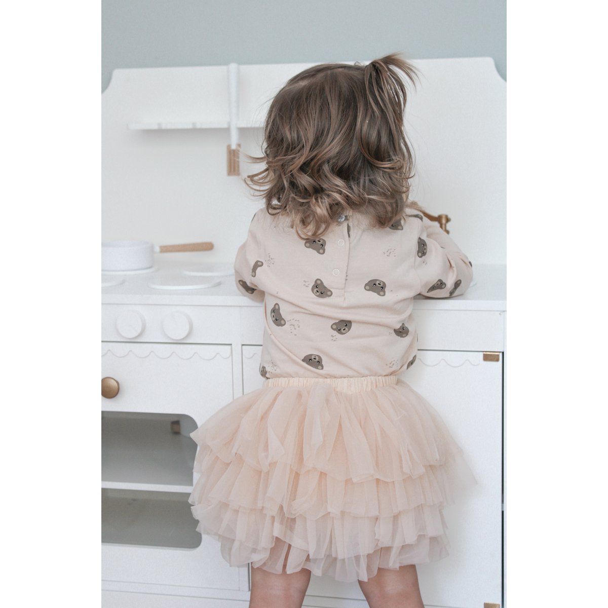 May Mays tutu rokje Annabel beige + GRATIS haarbandje