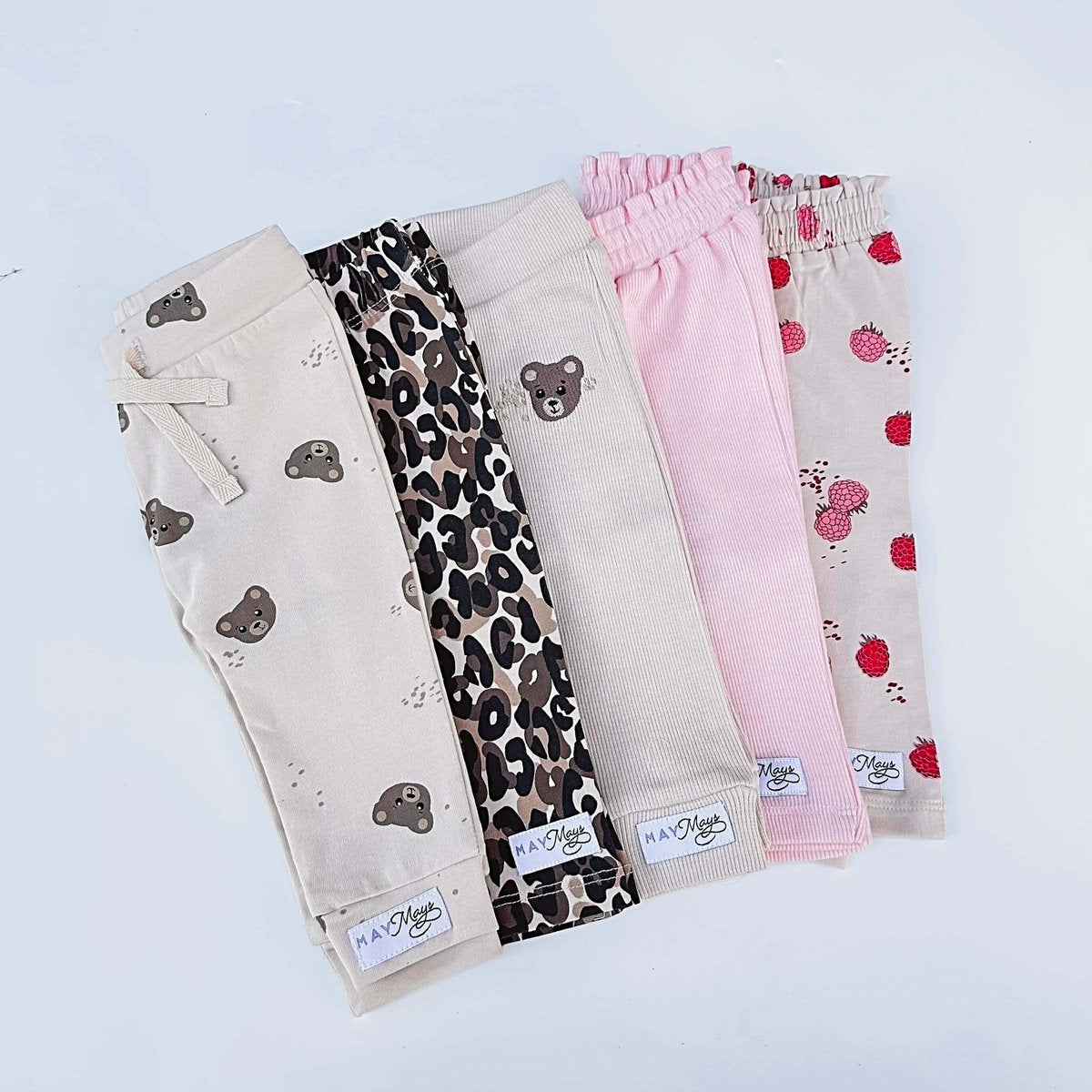 May Mays baby legging Teddy rib beige
