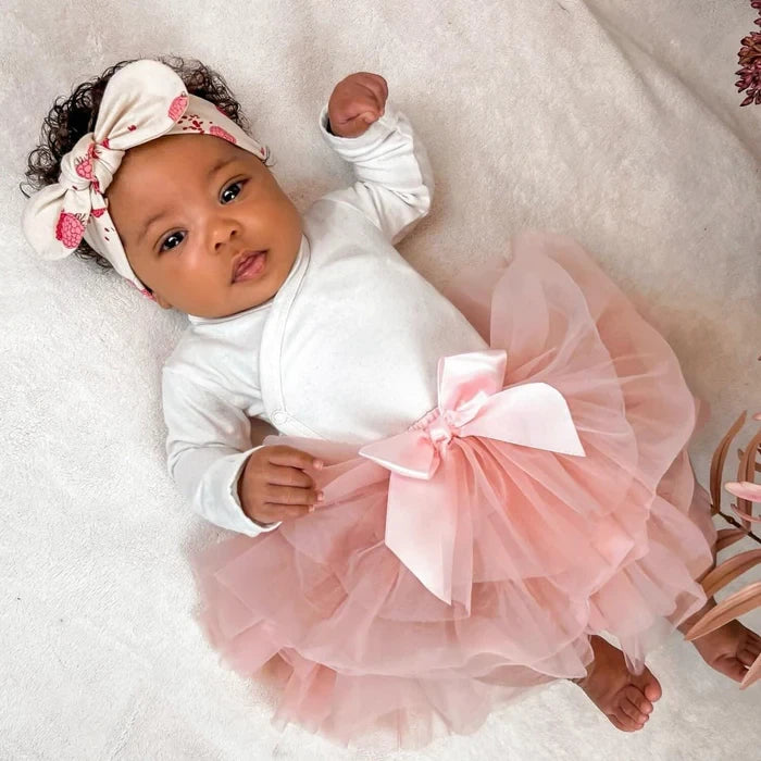 May Mays baby tutu rokje Annabel roze + GRATIS haarbandje