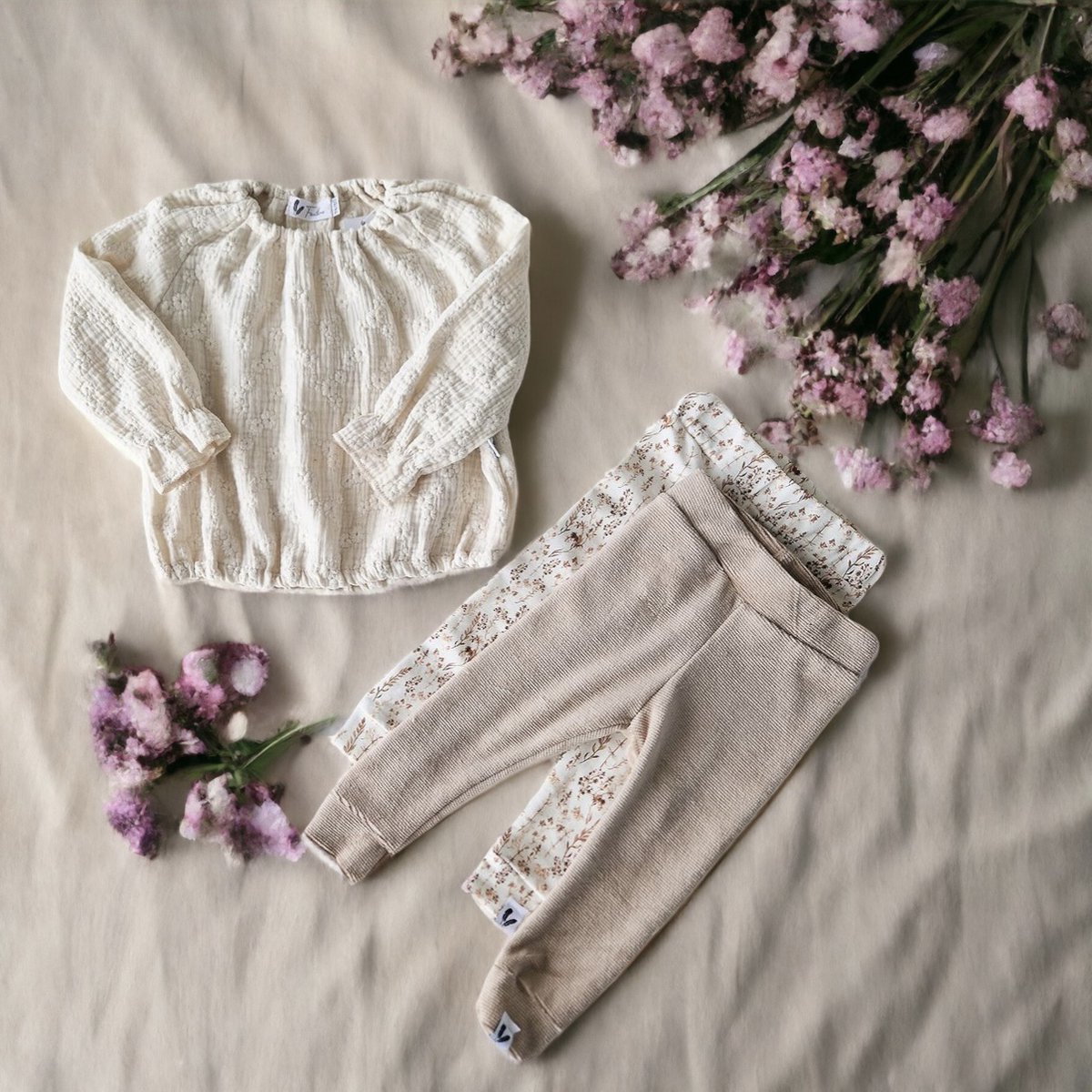 Broekje Cord Dark Beige voor Baby's - Feathers®