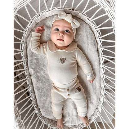 May Mays baby broekje Teddy rib beige