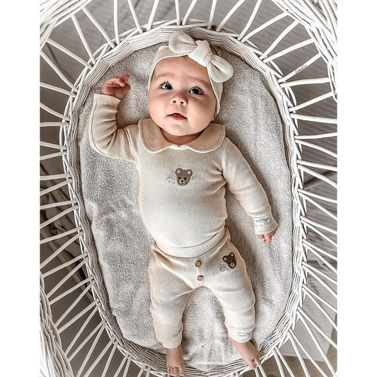 May Mays baby broekje Teddy rib beige