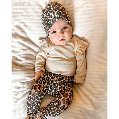 May Mays romper Hailey ruffle rib beige