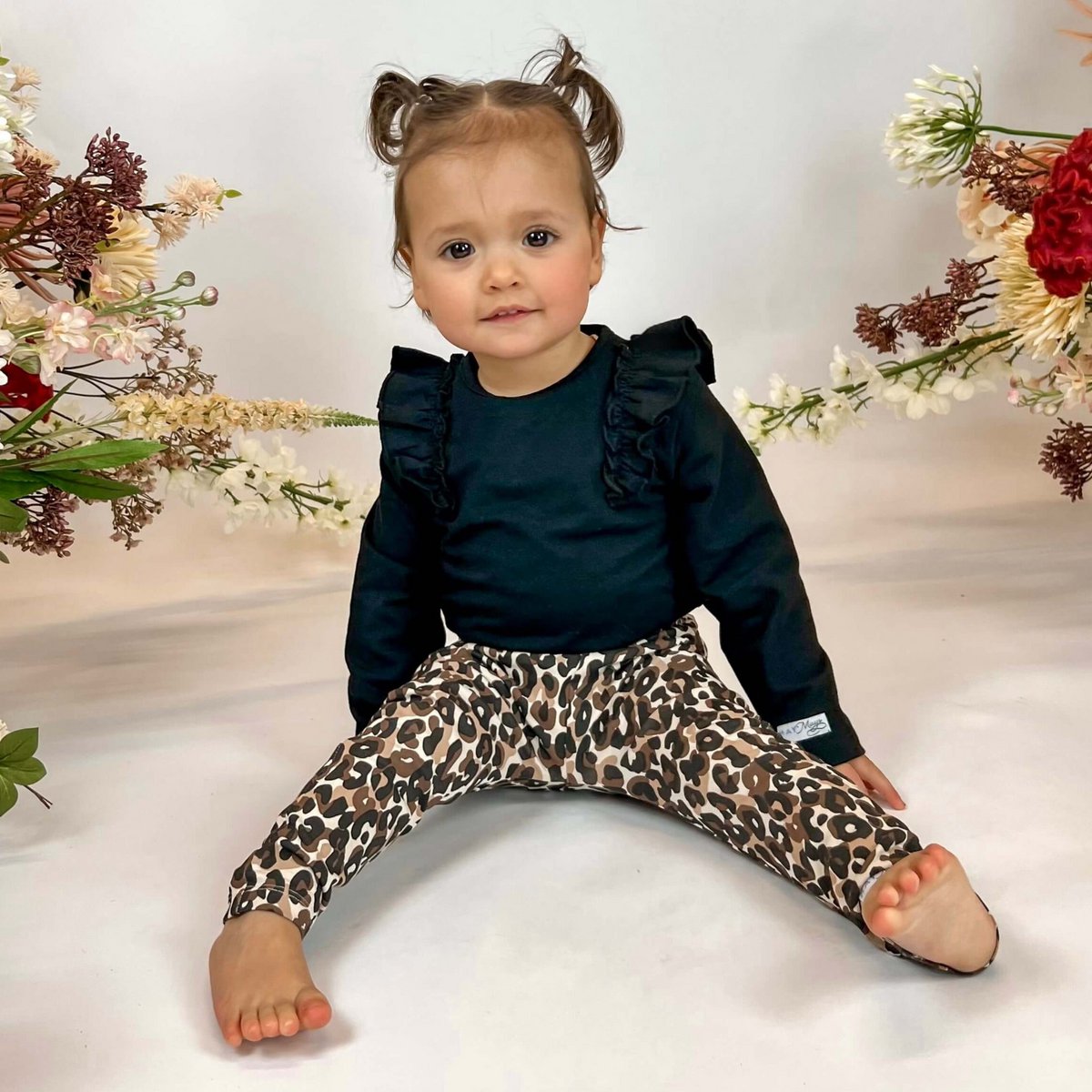May Mays baby ruffle shirt Rosie zwart