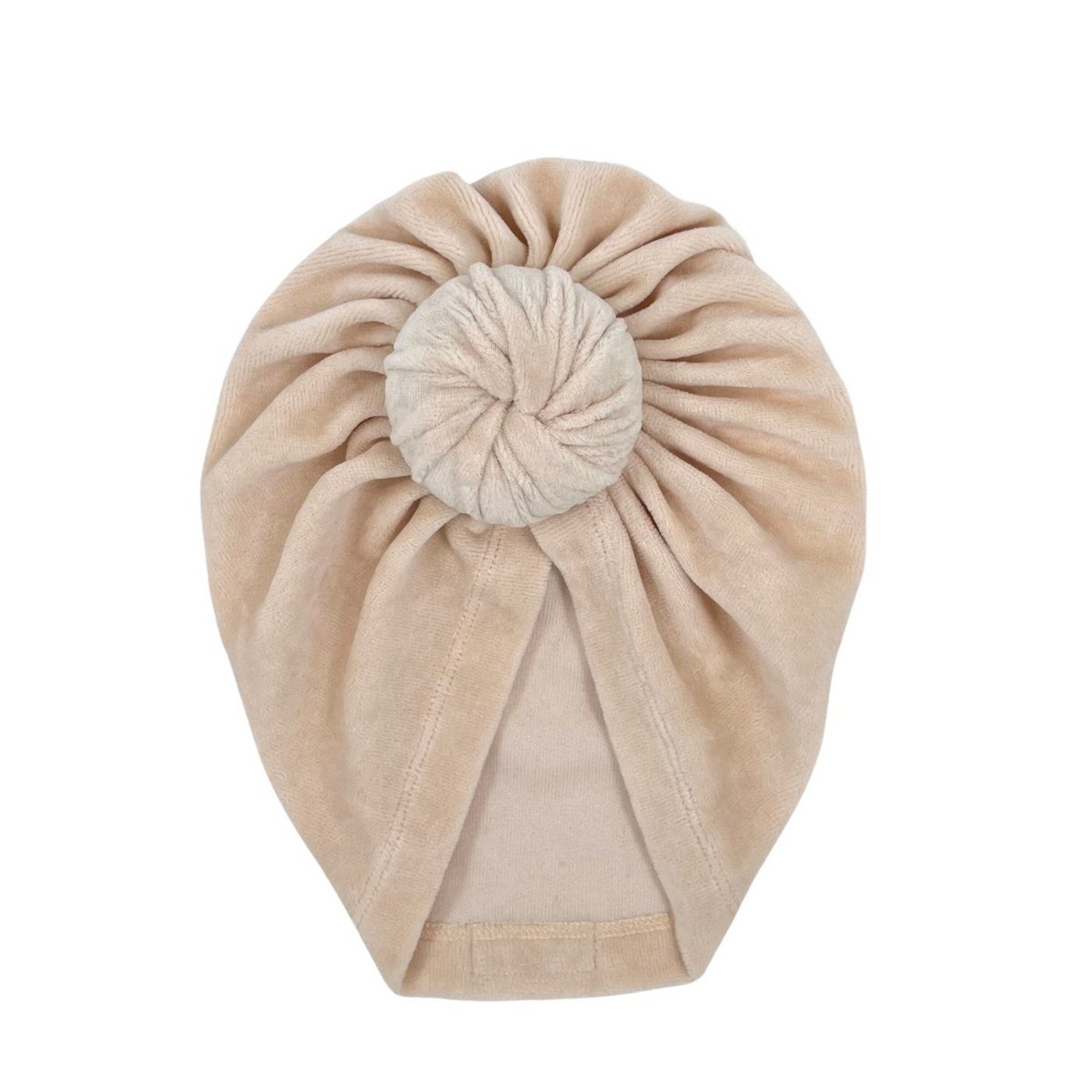 May Mays turban mutsje Mae velvet beige