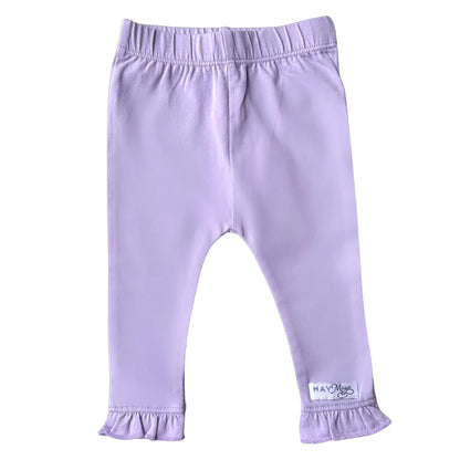 May Mays baby legging Lola ruffle lila