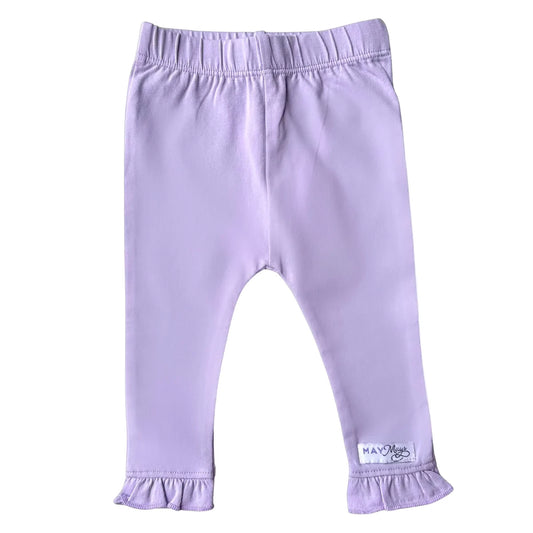 May Mays baby legging Lola ruffle lila