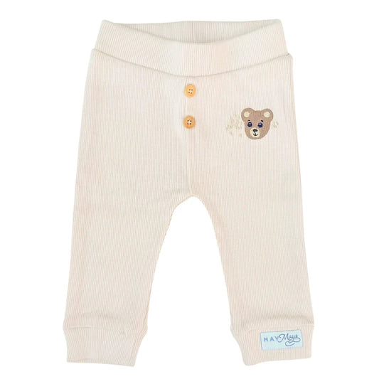 May Mays baby legging Teddy rib beige