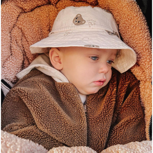 Teddy zonnehoedje | Beertjes Beige | 0-2 jaar | May Mays