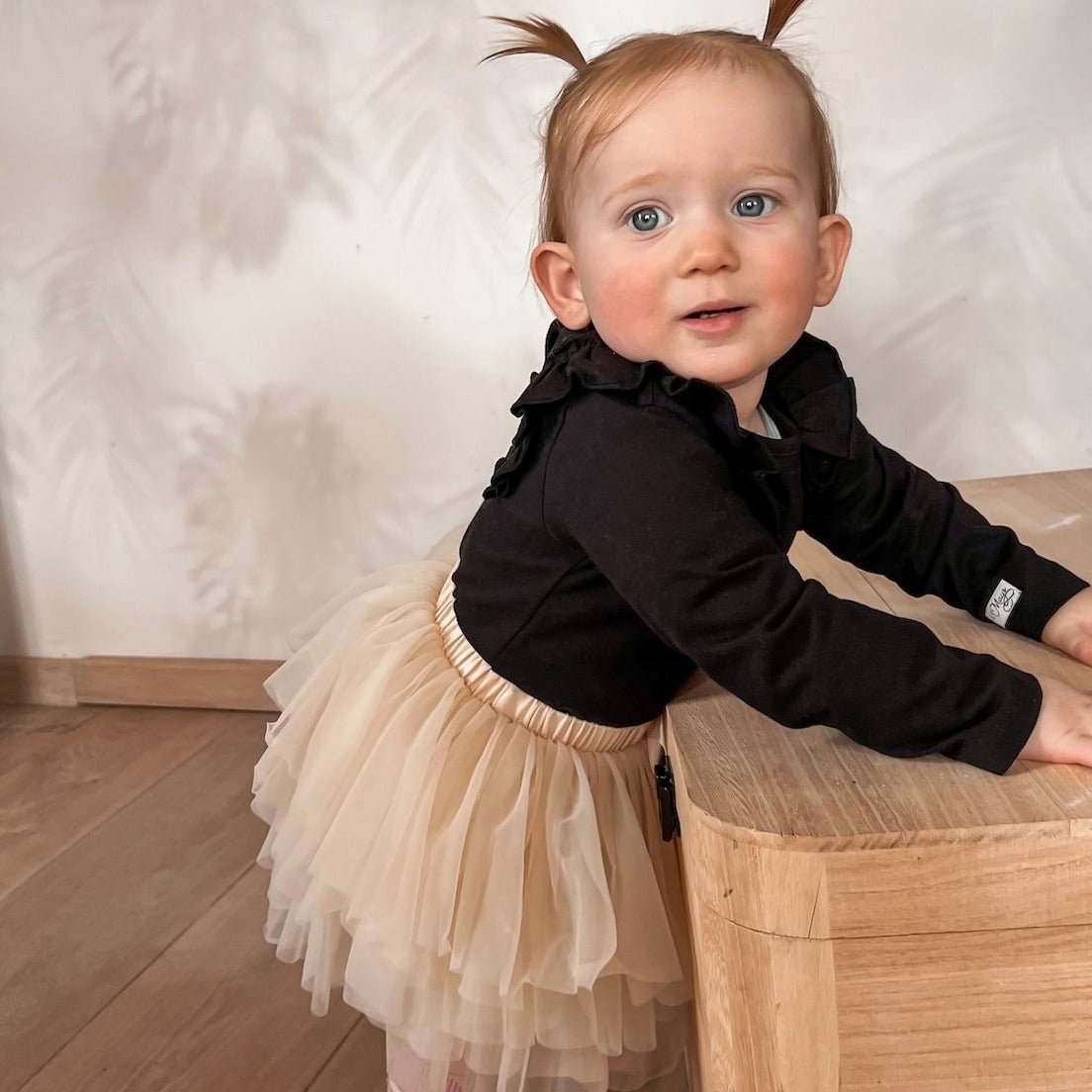 May Mays baby tutu rokje Annabel beige + GRATIS haarbandje