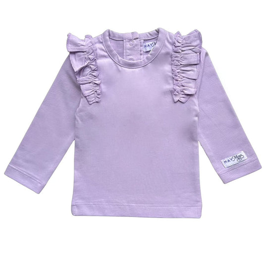 May Mays baby ruffle shirt Lola lila