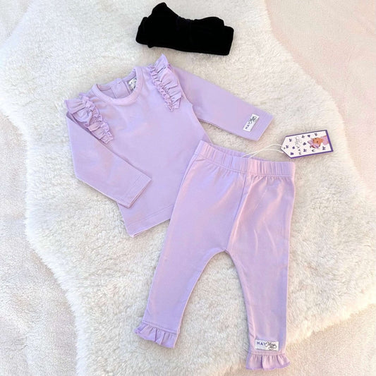 Lola ruffle setje lila