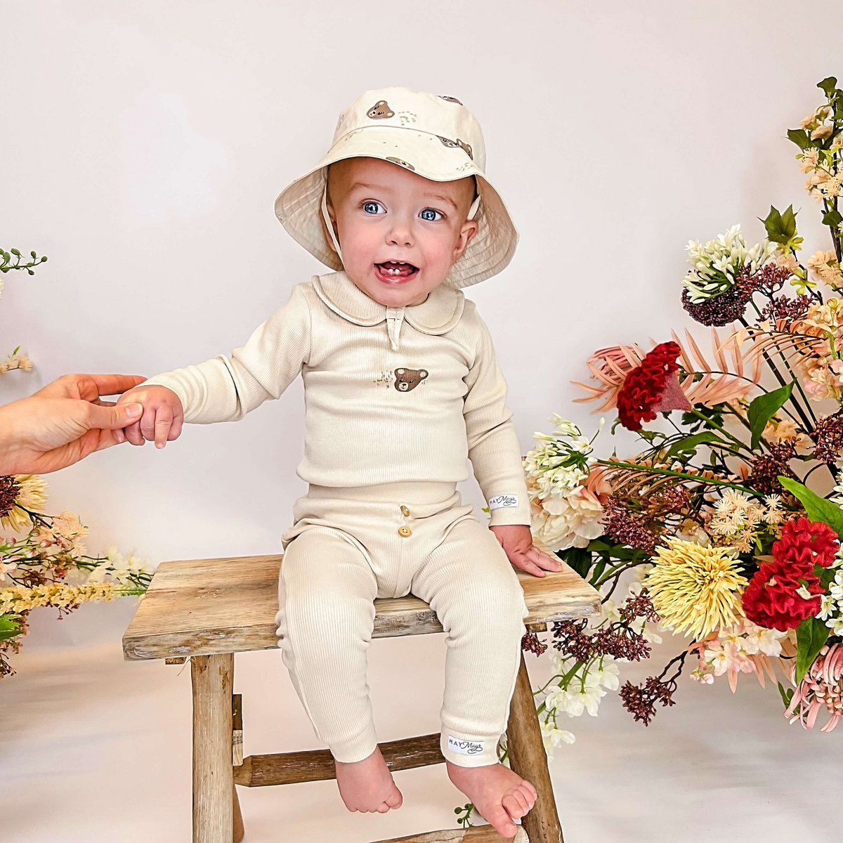 May Mays baby broekje Teddy rib beige