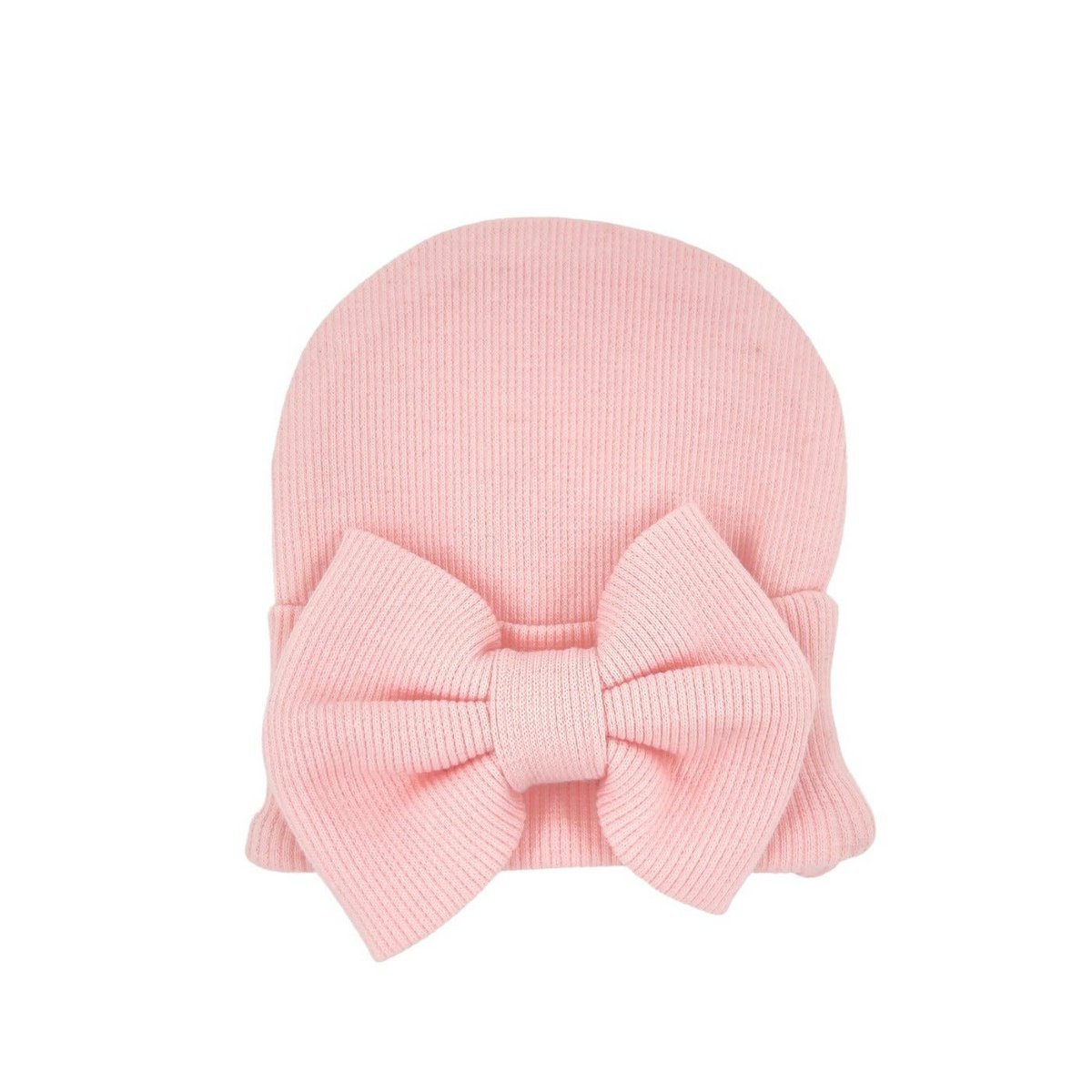 May Mays baby newborn mutsje Beau strik rib roze