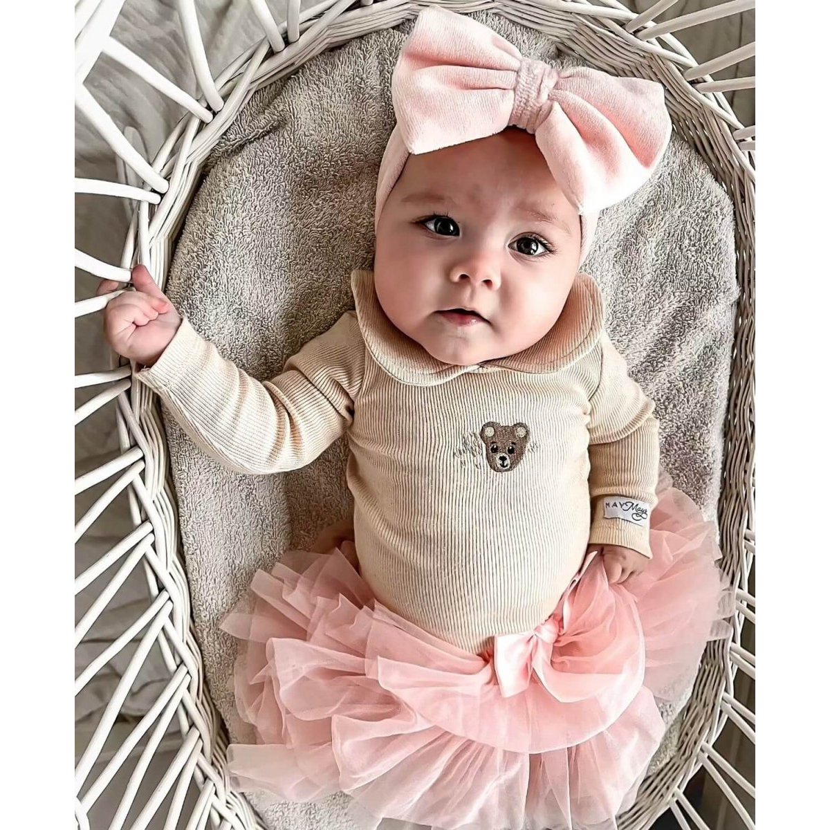 May Mays tutu rokje Annabel roze + GRATIS haarbandje