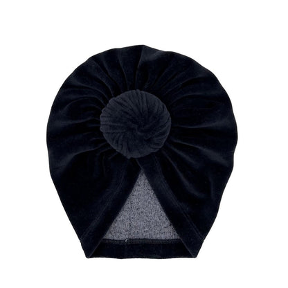 May Mays turban mutsje velvet zwart