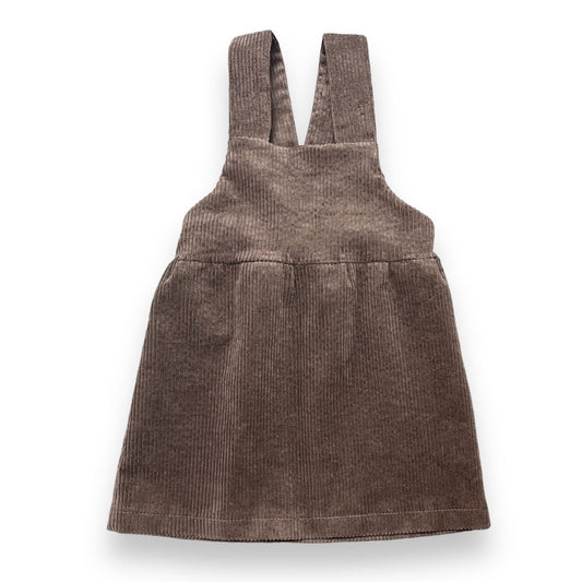 Corduroy Pinafore Jurkje Donkerbruin Baby - Feathers®