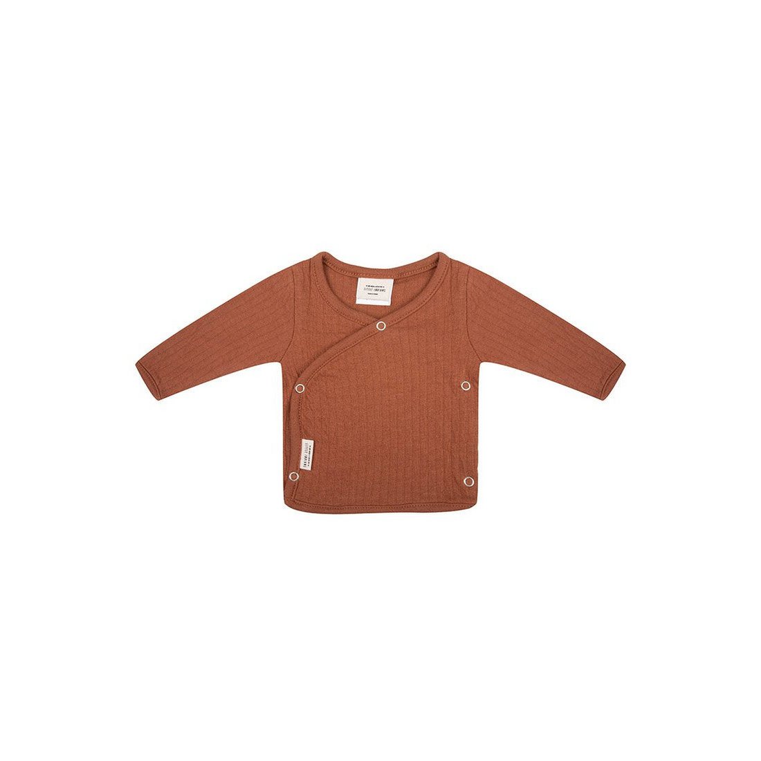Biologische Amber Brown Lange Mouwen Romper voor Baby's - Little Indians®