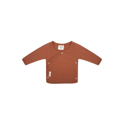 Biologische Amber Brown Lange Mouwen Romper voor Baby's - Little Indians®