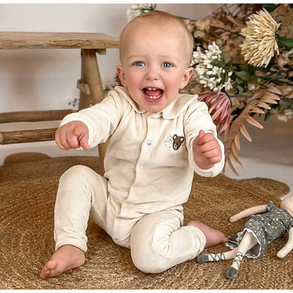 Teddy Velvet Boxpakje Beige | May Mays