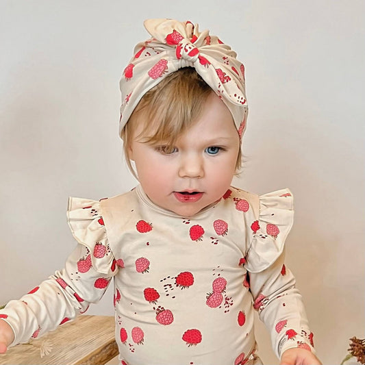 May Mays babymutsje Bella strik frambozen