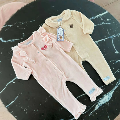 May Mays boxpakje Teddy kraagje velvet beige
