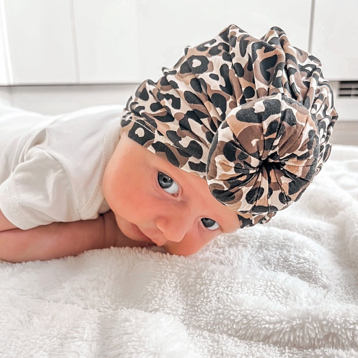 May Mays turban mutsje Lilly leopard