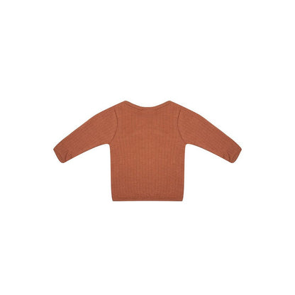 Biologische Amber Brown Lange Mouwen Romper voor Baby's - Little Indians®