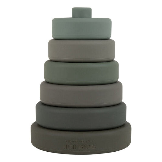 Silicone stacking tower - Dusty Olive